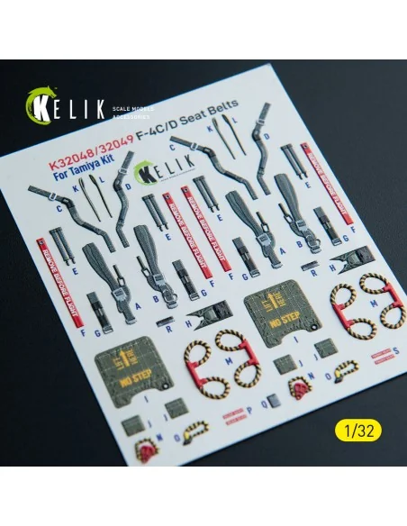 F-4C - interior 3D decals for Tamiya kit, 1/32 - Kelik K32048