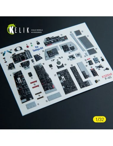 F-4C - interior 3D decals for Tamiya kit, 1/32 - Kelik K32048
