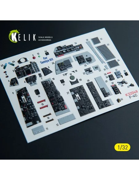 F-4C - interior 3D decals for Tamiya kit, 1/32 - Kelik K32048