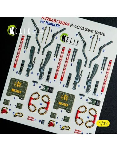 F-4D - interior 3D decals for Tamiya kit, 1/32 - Kelik K32049