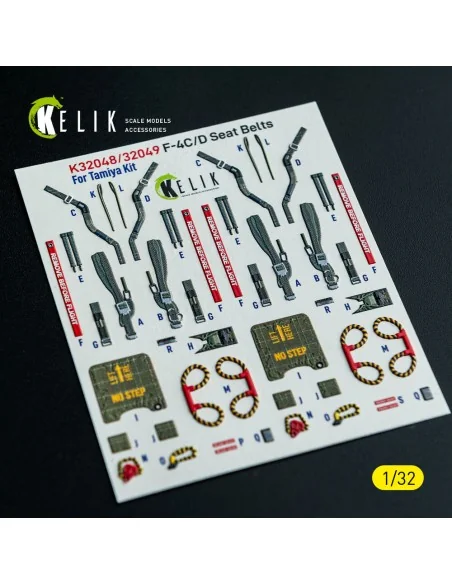 F-4D - interior 3D decals for Tamiya kit, 1/32 - Kelik K32049