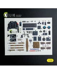 [NO_DESC] Ju-87D - interior 3D decals for Hasegawa kit, 1/32 - Keli...