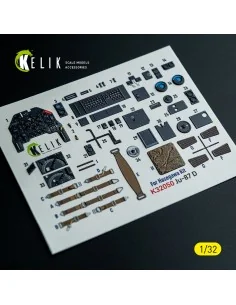 Ju-87D - interior 3D decals for Hasegawa kit, 1/32 - Kelik K32050 2