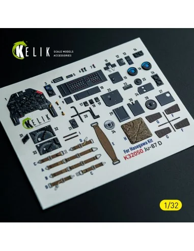 [NO_DESC] Ju-87D - interior 3D decals for Hasegawa kit, 1/32 - Keli...