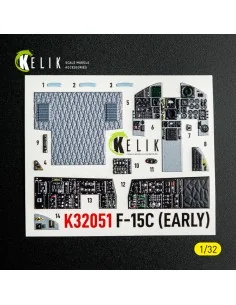 F-15C (early) - interior 3D decals for Tamiya kit, 1/32 - Kelik K32051 2