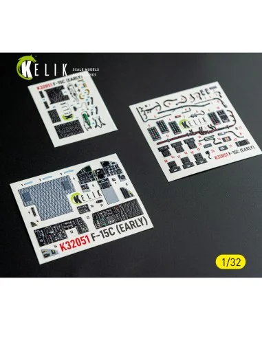 F-15C (early) - interior 3D decals for Tamiya kit, 1/32 - Kelik K32051