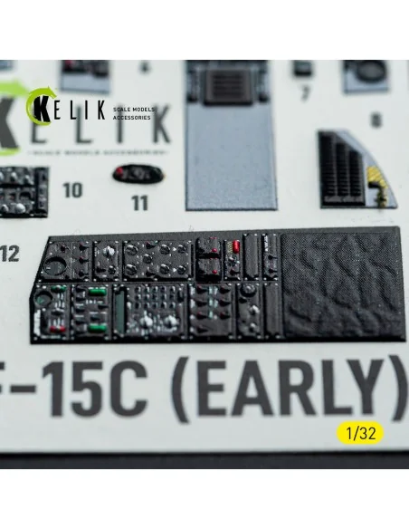 F-15C (early) - interior 3D decals for Tamiya kit, 1/32 - Kelik K32051