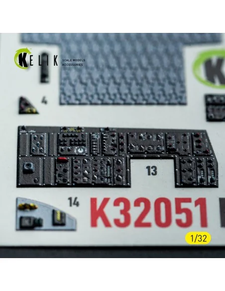 F-15C (early) - interior 3D decals for Tamiya kit, 1/32 - Kelik K32051
