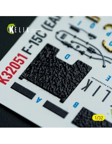 F-15C (early) - interior 3D decals for Tamiya kit, 1/32 - Kelik K32051