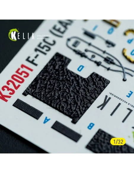 F-15C (early) - interior 3D decals for Tamiya kit, 1/32 - Kelik K32051