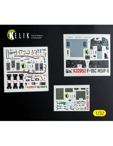 [NO_DESC] F-15C MSIP II- interior 3D decals for Tamiya kit, 1/32 - ...
