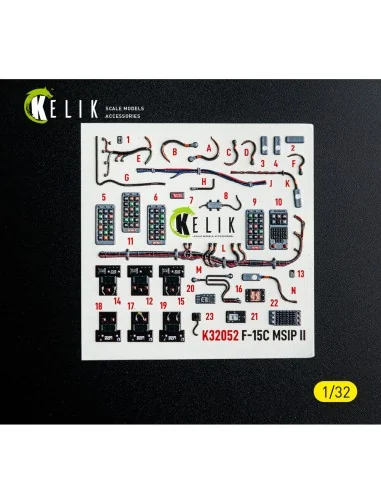 F-15C MSIP II- interior 3D decals for Tamiya kit, 1/32 - Kelik K32052