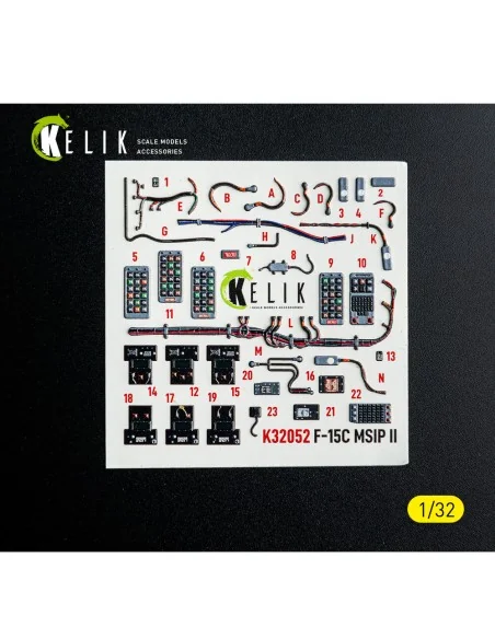 F-15C MSIP II- interior 3D decals for Tamiya kit, 1/32 - Kelik K32052