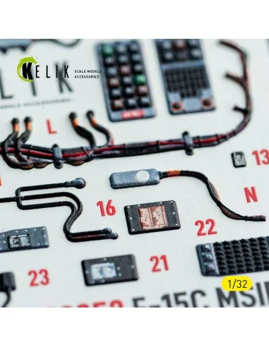 F-15C MSIP II- interior 3D decals for Tamiya kit, 1/32 - Kelik K32052