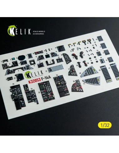 F-14A - interior 3D decals for Tamiya kit, 1/32 - Kelik K32053