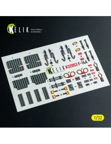 F-14A - interior 3D decals for Tamiya kit, 1/32 - Kelik K32053