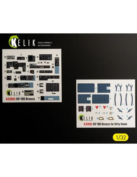 OV-10D Bronco - interior 3D decals for Kitty Hawk/Zimi models kit, ...