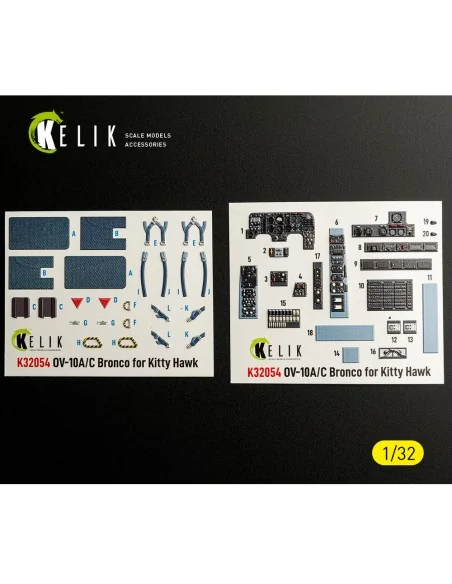 OV-10A/C Bronco - interior 3D decals for Kitty Hawk/Zimi models kit...