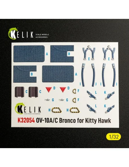 OV-10A/C Bronco - interior 3D decals for Kitty Hawk/Zimi models kit...