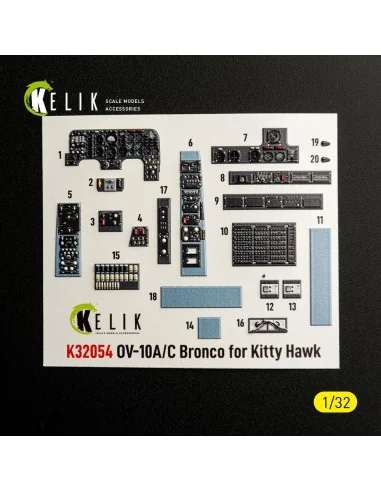 OV-10A/C Bronco - interior 3D decals for Kitty Hawk/Zimi models kit...