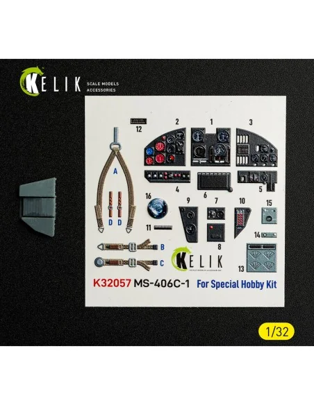 [NO_DESC] MS-406C-1 - interior 3D decals for Special Hobby kit, 1/3...