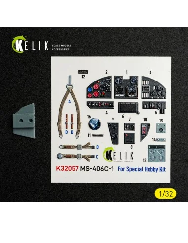 [NO_DESC] MS-406C-1 - interior 3D decals for Special Hobby kit, 1/3...