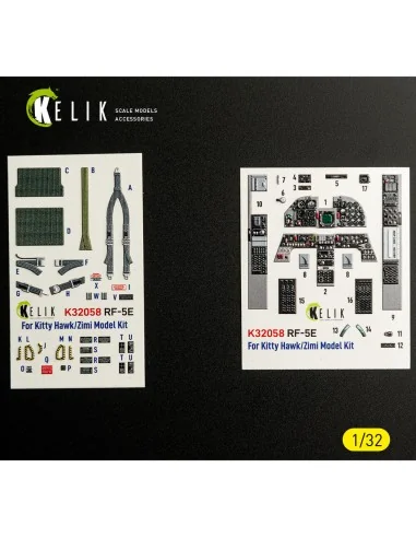 RF-5E - interior 3D decals for Kitty Hawk/Zimi models kit, 1/32 - K...