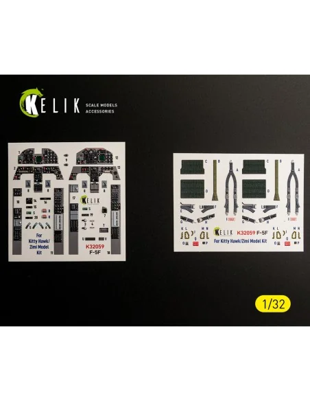 [NO_DESC] F-5F - interior 3D decals for Kitty Hawk/Zimi models kit,...