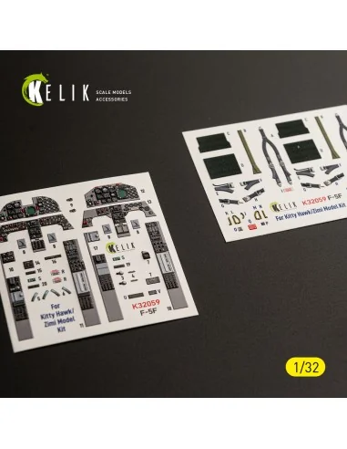 F-5F - interior 3D decals for Kitty Hawk/Zimi models kit, 1/32 - Ke...