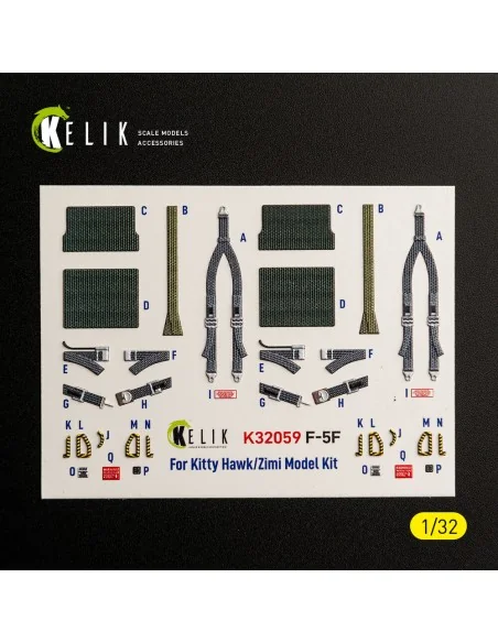 F-5F - interior 3D decals for Kitty Hawk/Zimi models kit, 1/32 - Ke...