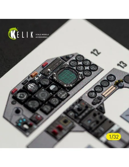 F-5F - interior 3D decals for Kitty Hawk/Zimi models kit, 1/32 - Ke...