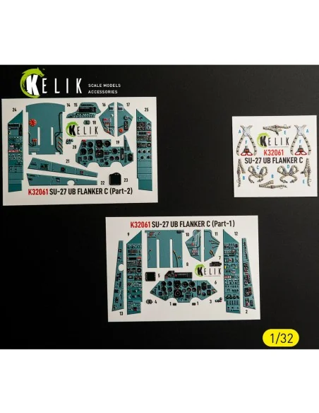SU-27UB Flanker C - interior 3D decals for Trumpeter kit, 1/32 - Ke...