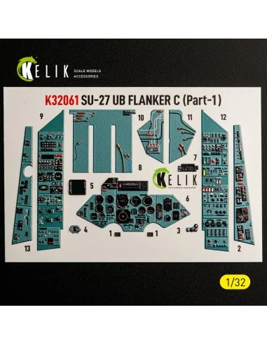 SU-27UB Flanker C - interior 3D decals for Trumpeter kit, 1/32 - Ke...