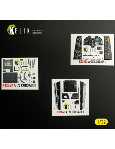A-7E CORSAIR II - interior 3D decals for Trumpeter kit, 1/32 - Keli...