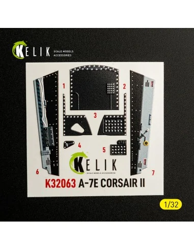 A-7E CORSAIR II - interior 3D decals for Trumpeter kit, 1/32 - Keli...