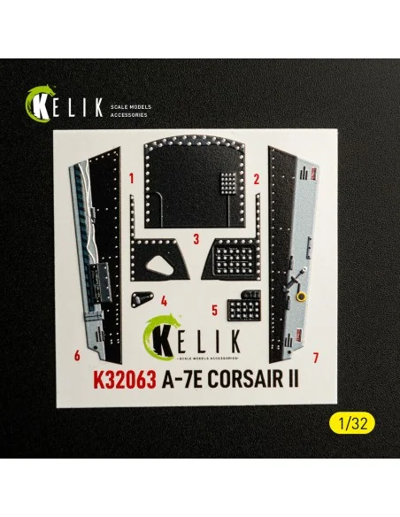 A-7E CORSAIR II - interior 3D decals for Trumpeter kit, 1/32 - Keli...