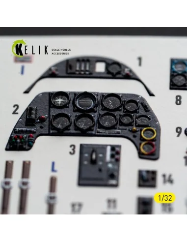 Bf-109 G2/4 - interior 3D decals for Revell, 1/32 - Kelik K32056