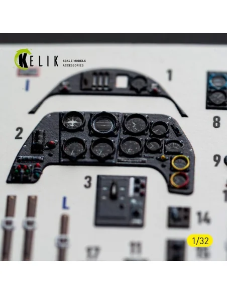 Bf-109 G2/4 - interior 3D decals for Revell, 1/32 - Kelik K32056