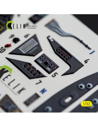 Bf-109 G2/4 - interior 3D decals for Revell, 1/32 - Kelik K32056