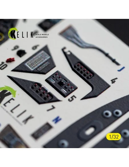 Bf-109 G2/4 - interior 3D decals for Revell, 1/32 - Kelik K32056