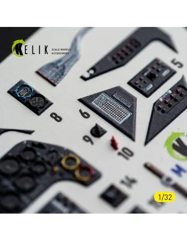 Bf-109 G2/4 - interior 3D decals for Revell, 1/32 - Kelik K32056
