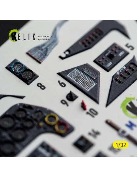 Bf-109 G2/4 - interior 3D decals for Revell, 1/32 - Kelik K32056