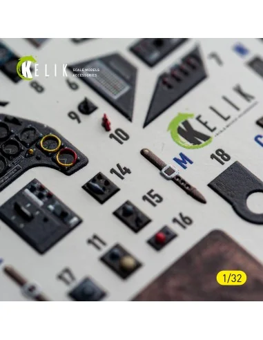 Bf-109 G2/4 - interior 3D decals for Revell, 1/32 - Kelik K32056