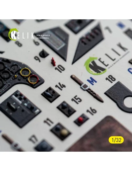 [NO_DESC] Bf-109 G2/4 - interior 3D decals for Revell, 1/32 - Kelik...