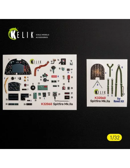 [NO_DESC] Spitfire Mk.IIa - interior 3D decals for Revell, 1/32 - K...