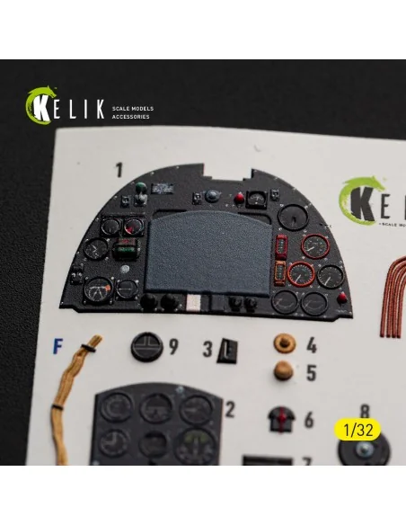 Spitfire Mk.IIa - interior 3D decals for Revell, 1/32 - Kelik K32060
