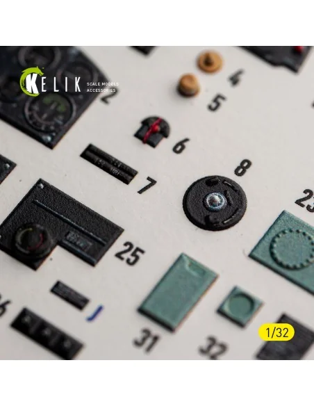 Spitfire Mk.IIa - interior 3D decals for Revell, 1/32 - Kelik K32060