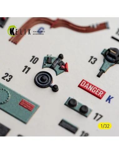 Spitfire Mk.IIa - interior 3D decals for Revell, 1/32 - Kelik K32060