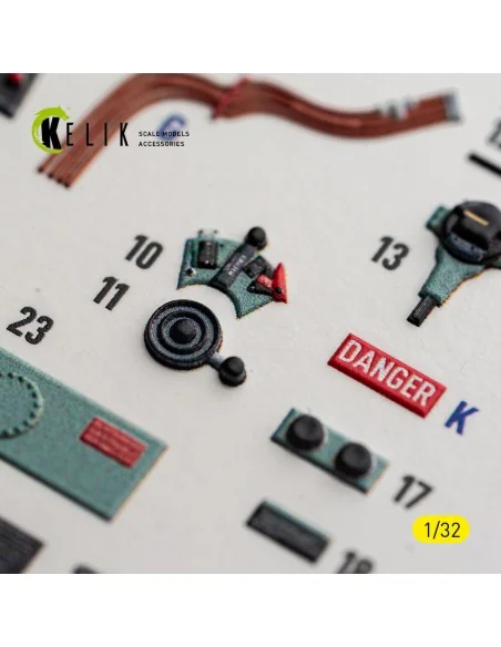 Spitfire Mk.IIa - interior 3D decals for Revell, 1/32 - Kelik K32060