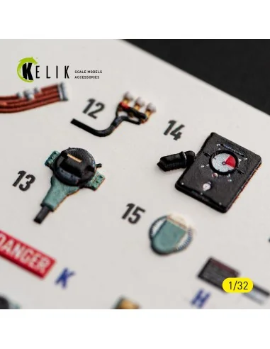 Spitfire Mk.IIa - interior 3D decals for Revell, 1/32 - Kelik K32060